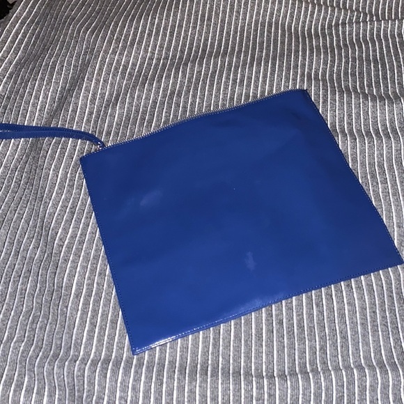 Fashion Mystic blue glossy Lucky Embossed oversized clutch  Bag - Picture 11 of 15